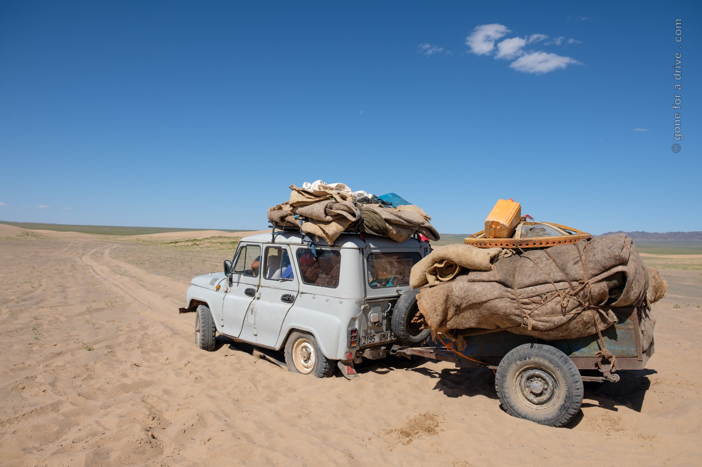 Mongolische Nomaden in der Khongoryn Els