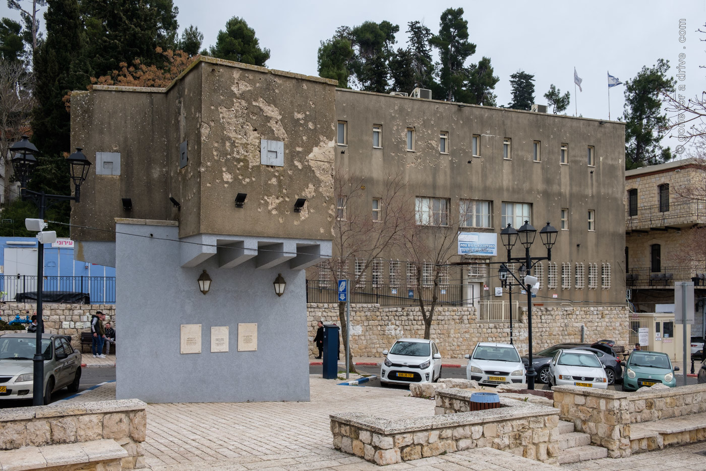 Einschusslöcher in Hauswand, Safed, Israel